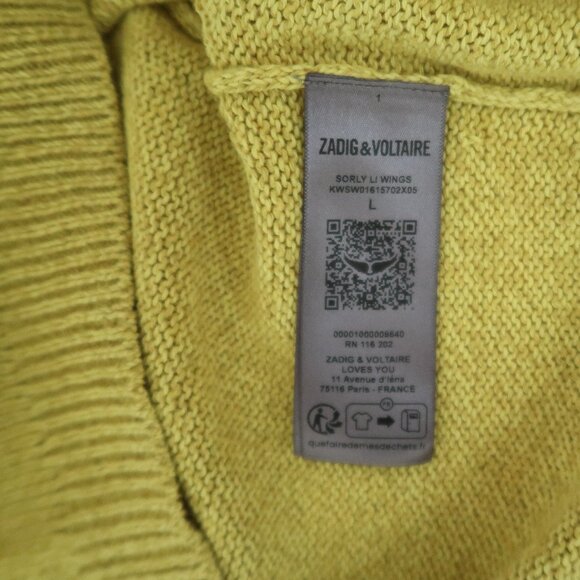 ZADIG & VOLTAIRE Sorly Li Wings sweater sz L - Picture 8 of 8